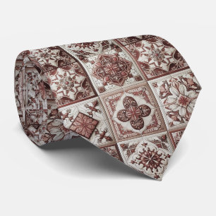 Col cravate luxueux bordeaux marocain