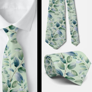 Col cravate mariage Eucalyptus