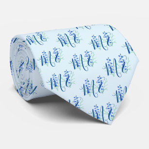 Col cravate monogramme Bluebells