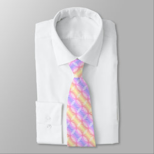 Col cravate motif pastel multicolore
