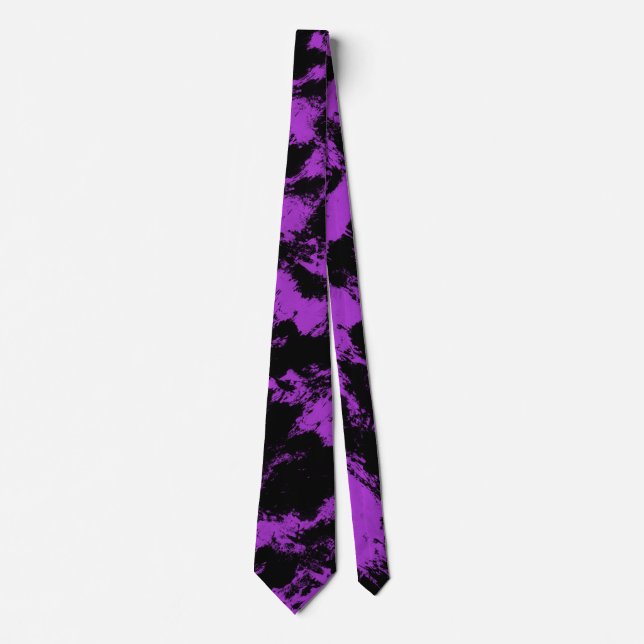 Col cravate noir violet (Devant)