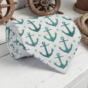 Col cravate personnalisé Anchor Nautical