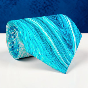 Col cravate personnalisé bleu aquarelle