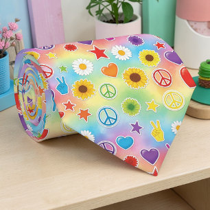 Col cravate personnalisé Signe de Paix Psychedeliq