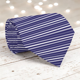 Col cravate rayures bleu marine