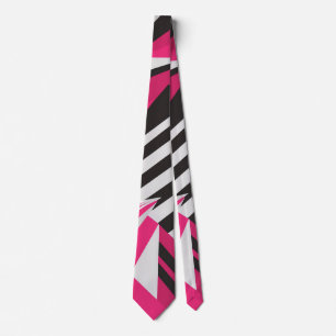 Col cravate rose et blanc accrocheur