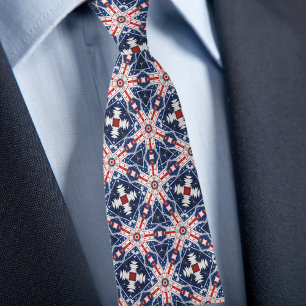 Col cravate rouge blanc et bleu patriotique