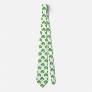 Col cravate vert trèfle Saint-Patrick pour hommes