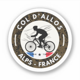 Col d'Allos, franz. Fahrradtour Alpes Aufkleber