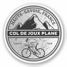 Col de Joux Flugzeug Französisch Alpes Fahrradtour Aufkleber