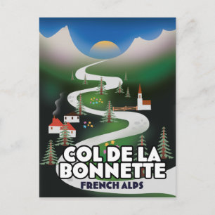 Col de la Bonette, france Postkarte