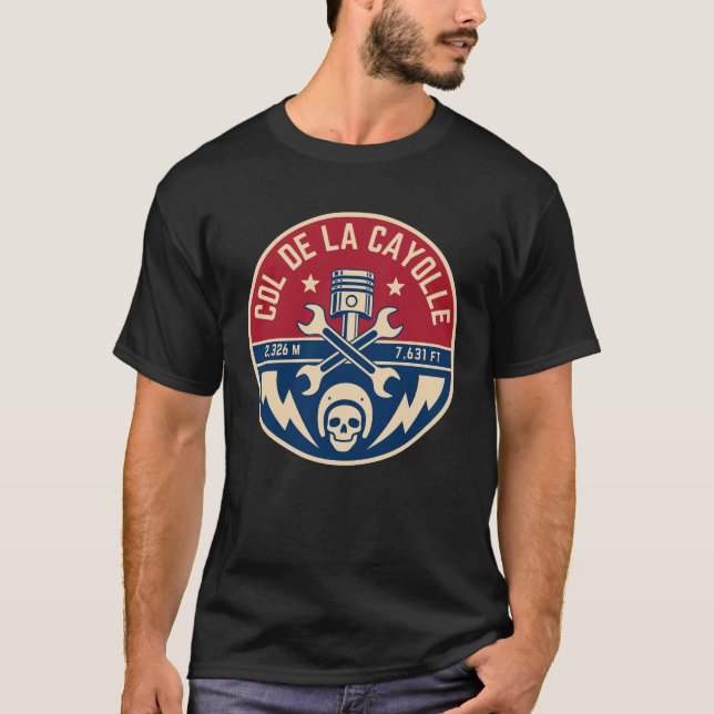 Col de la Cayolle - Franz. T-Shirt (Vorderseite)
