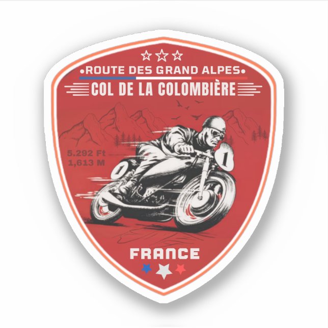 col de la colombiere,franz. alpines aufkleber (Vorderseite)