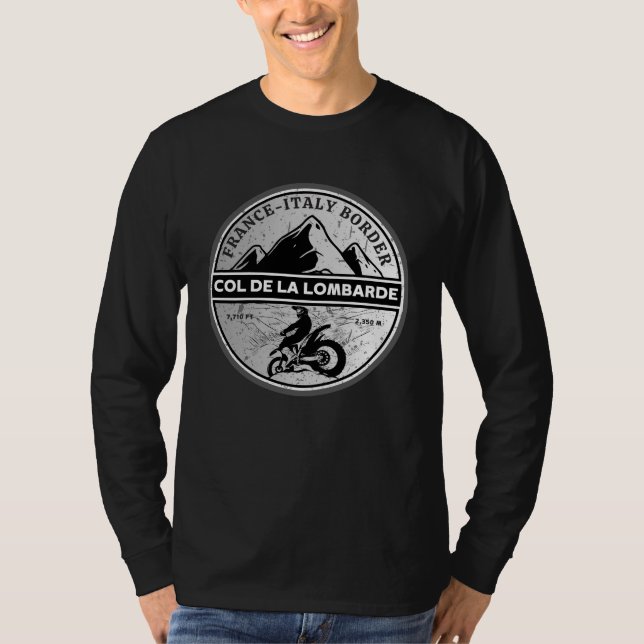 Col de la Lombarde französische Motorradgeschenke  T-Shirt (Vorderseite)