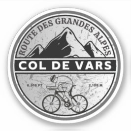 Col de Vars Franz Fahrradtour Alpes Aufkleber