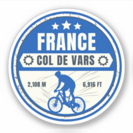 Col de Vars Franz Fahrradtour Alpes Aufkleber