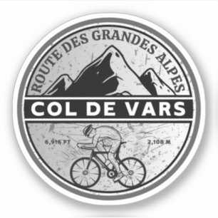 Col de Vars französische Alpen-Radrundfahrt Aufkleber