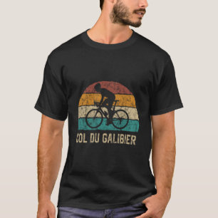 Col Du Galibier Radfahren Bergtrikot Retro Radfahr T-Shirt