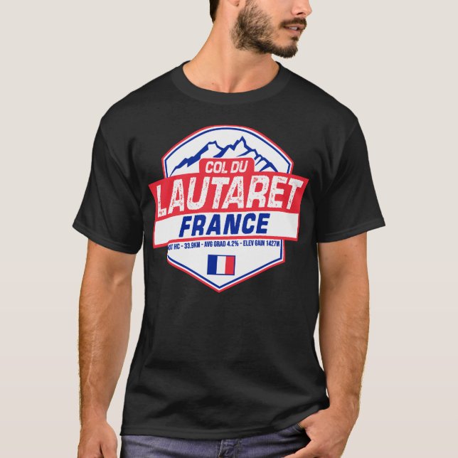 Col Du Lautaret Cycling Frankreich T-Shirt (Vorderseite)