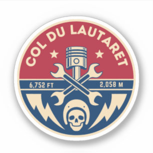 Col du Lautaret - Franz. Fahrradtour Alpes Aufkleber