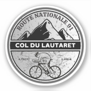 Col du Lautaret französische Alpen Fahrradtour Aufkleber