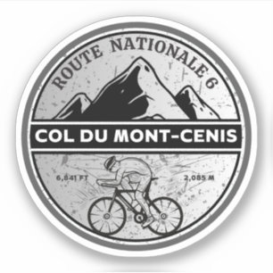 Col du Mont Cenis französisches Massiv Alpine Fahr Aufkleber
