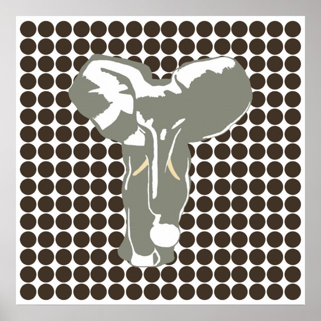 Cola Safari Dot mit Pop Art Elephant Poster (Vorne)