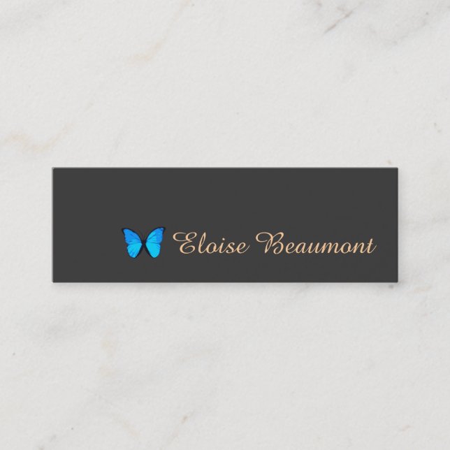 Colbalt Blue Butterfly Nature Mini Visitenkarte (Vorderseite)