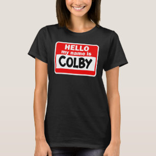 Colby Hallo Mein Name ist Hemdname auf Custom 1 T-Shirt