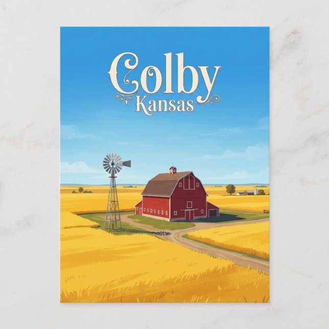 Colby Kansas Postkarte (Vorderseite)