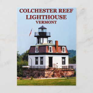 Colchester Reef Lighthouse, Vermont Postcard Postkarte