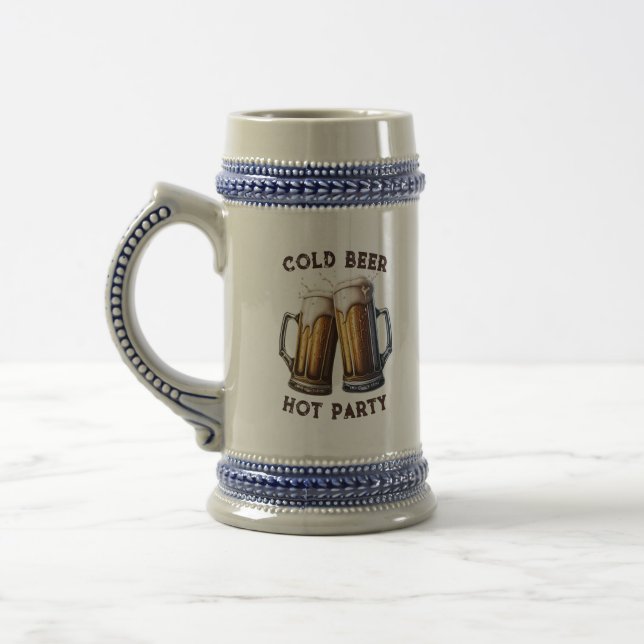 Cold Beer Hot Party 2 Pints Perfekter Combo Bierglas (Links)