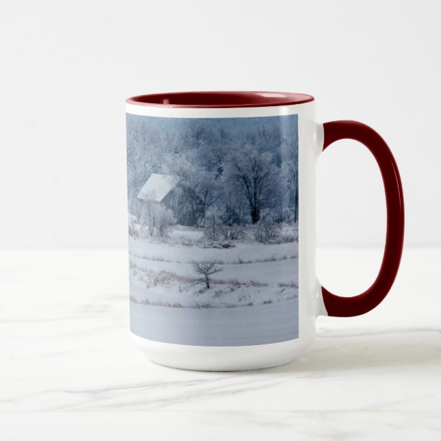 Cold Blue Snow in New England Tasse (Rechts)