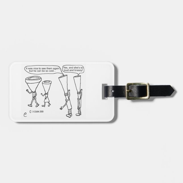 Cold Brass Gepäckanhänger (Vorderseite horizontal)