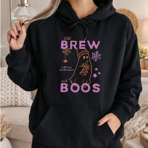Cold Brew And Boos Süßer Geist Halloween Kaffee Hoodie