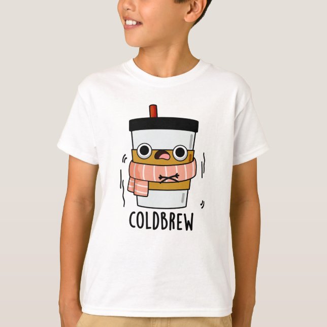 Cold Brew Funny Freezing Coffee Pub T-Shirt (Vorderseite)