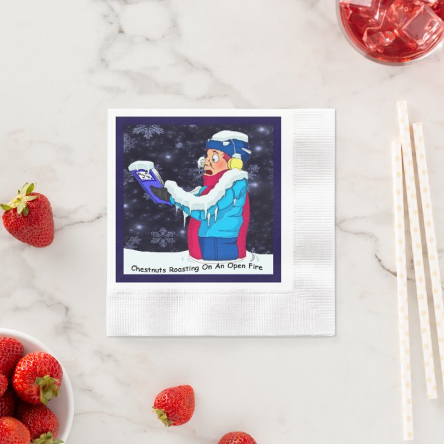Cold Christmas Caroler Cocktail Papier Napkins Serviette (Beispiel)