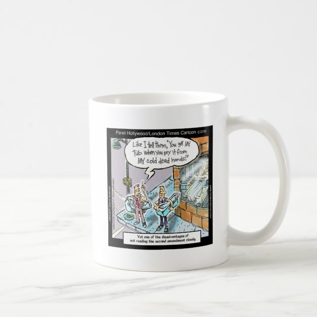 Cold Clean Hands W/Guns Funny Gifts & T-Shirts Kaffeetasse (Rechts)