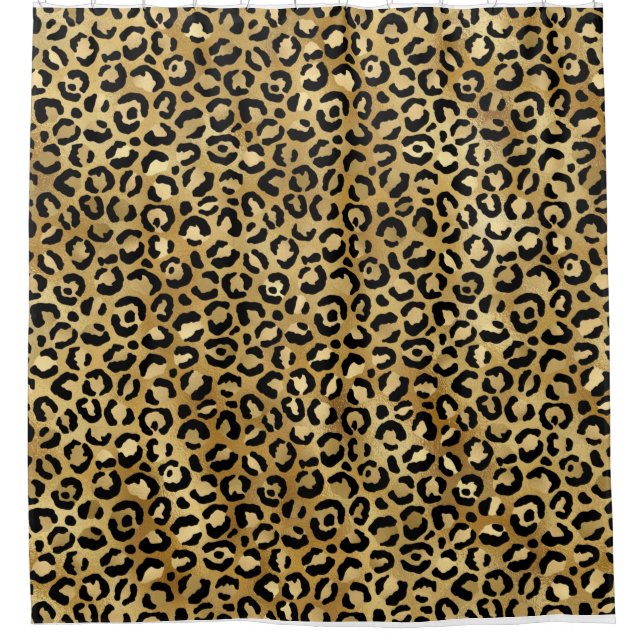 Cold Leopard Muster Duschvorhang (Vorderseite)