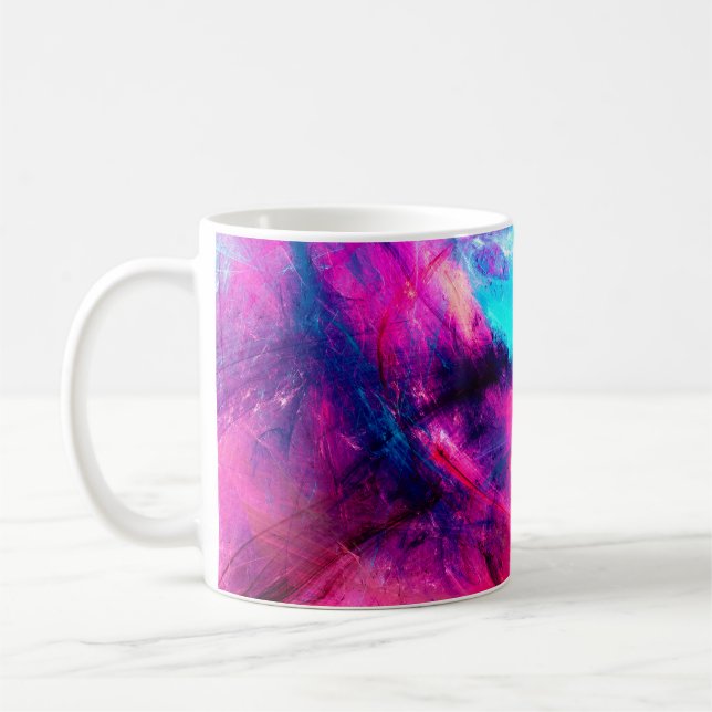 Cold multicolor schöne futuristische Muster. Abst Kaffeetasse (Links)