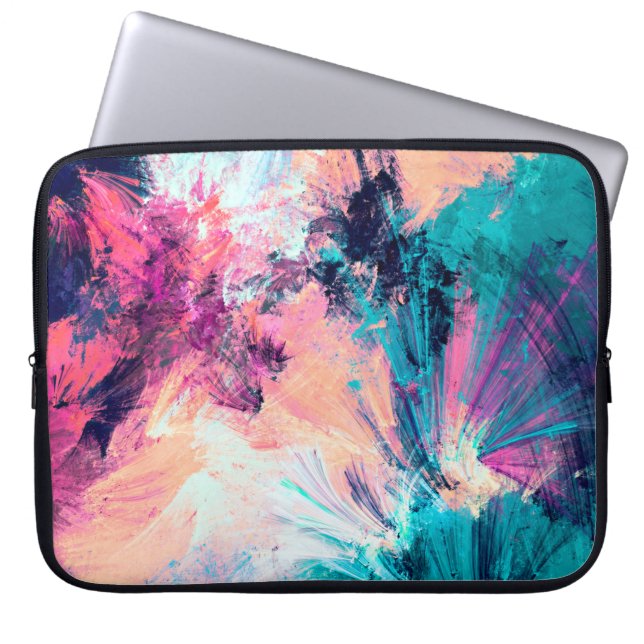 Cold multicolor schöne futuristische Muster. Abst Laptopschutzhülle (Vorderseite)