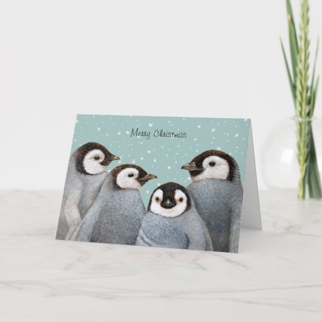 Cold Night, Warm Friends Weihnachtskarte Karte (Vorderseite)