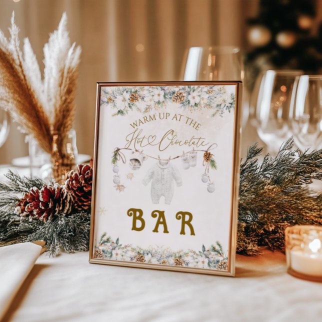 Cold Outdoor Clothest Line Baby Shower Bar Poster (Von Creator hochgeladen)