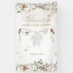 Cold Outdoor Clothest Line Kinderdusche Empfang Banner