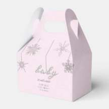 Cold Outdoor Glitzer Schneeflocken Pink Babydusche