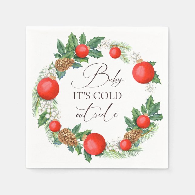 Cold Outdoor Weihnachtsbad Winter Baby Dusche Serviette (Vorderseite)
