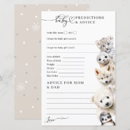 Cold Outdoor Winter Animals Baby Shower Game