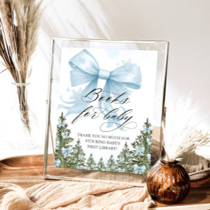 Cold Outdoor Winter Blue Books for Baby Poster