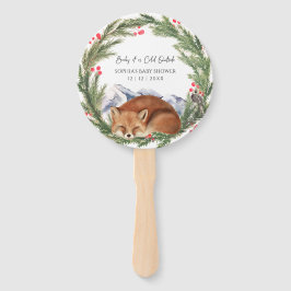 Cold Outdoor Woodland Fox Winter Baby Dusche Fächer