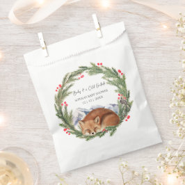 Cold Outdoor Woodland Fox Winter Baby Dusche Geschenktütchen